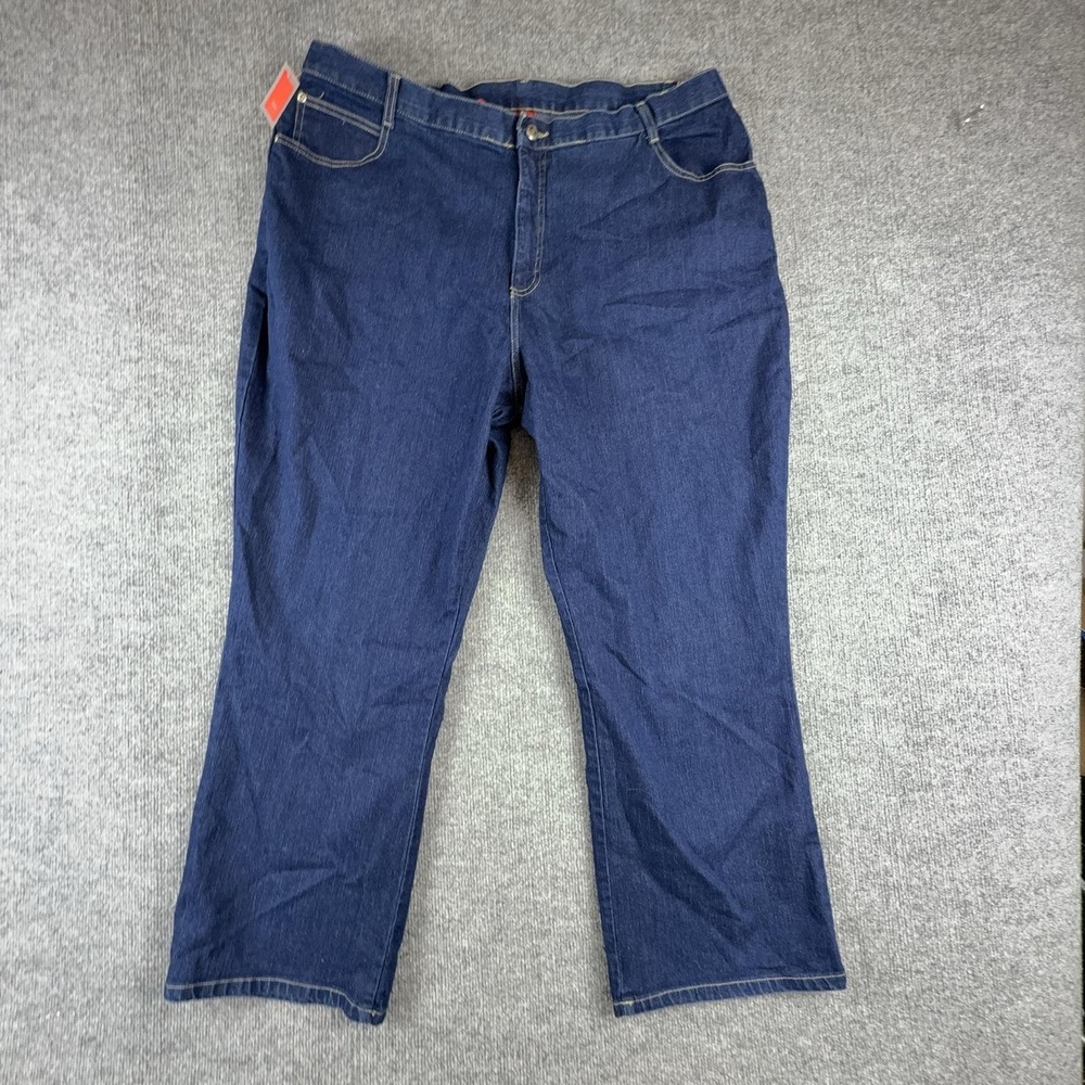 Mossimo Jeans Womens 24W Short Dark Wash High Rise Straight Stretch Denim